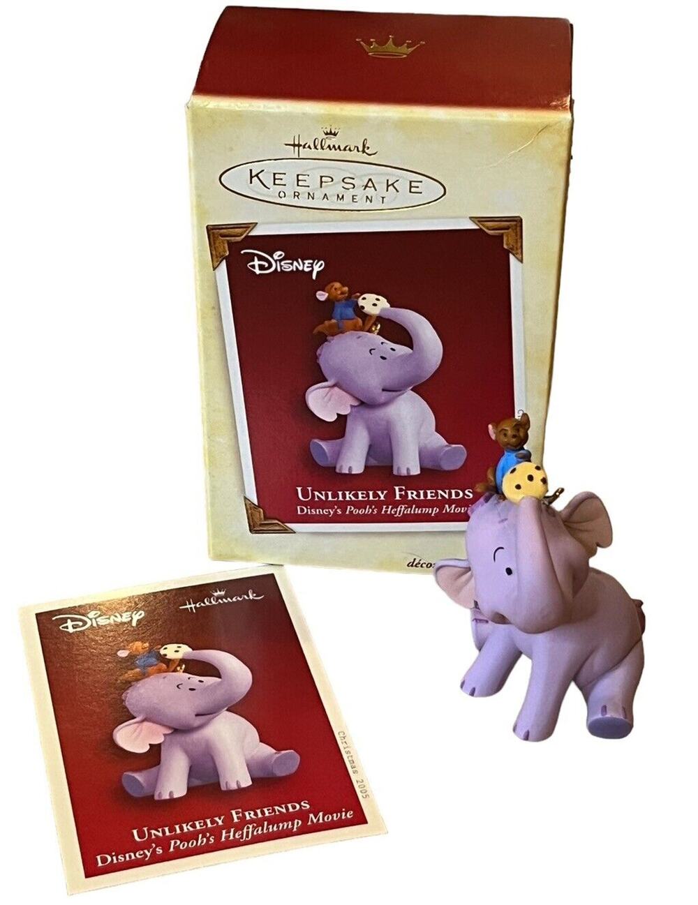 Hallmark Keepsake Unlikely Friends 2005 Ornament Disney Pooh’s Heffalump Movie